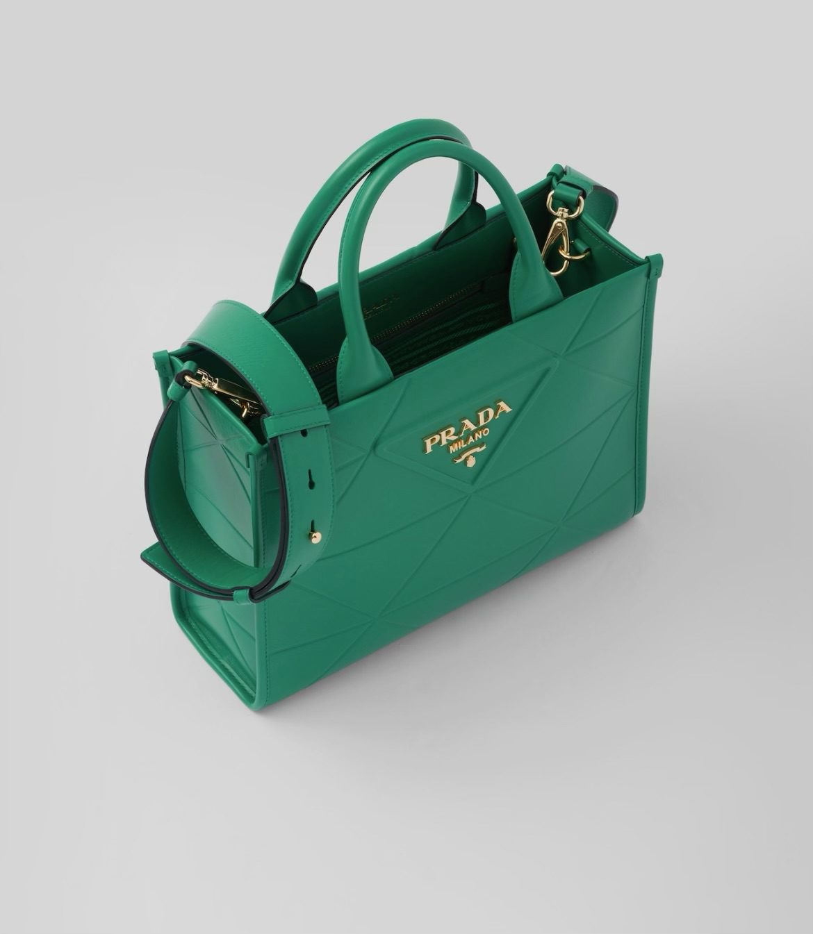 new Prada bag in green leather 